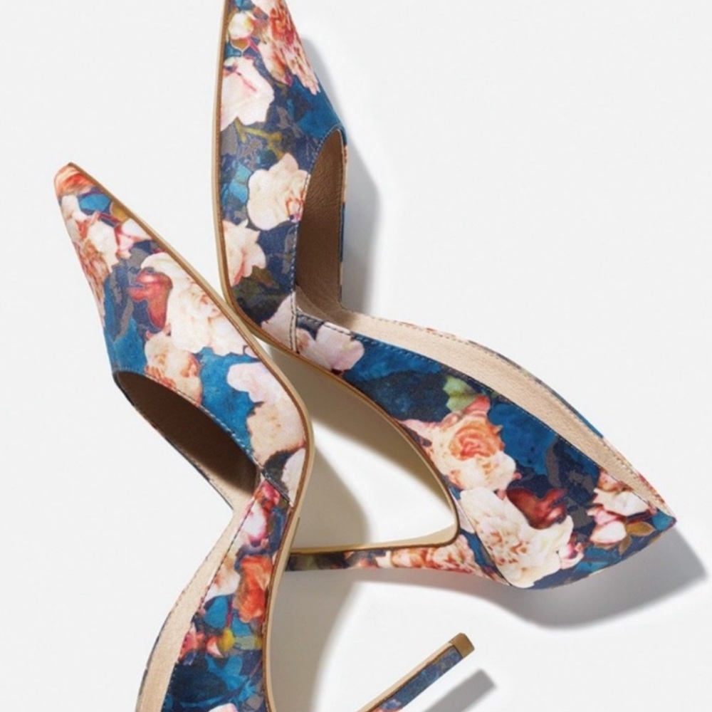 Floral Blue Louise et Cie D’orsay pumps